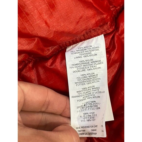 J Crew Vest Womens Small Red Puffer Down Fill Quilted Sleeveless Jacket Winter - Picture 5 of 7